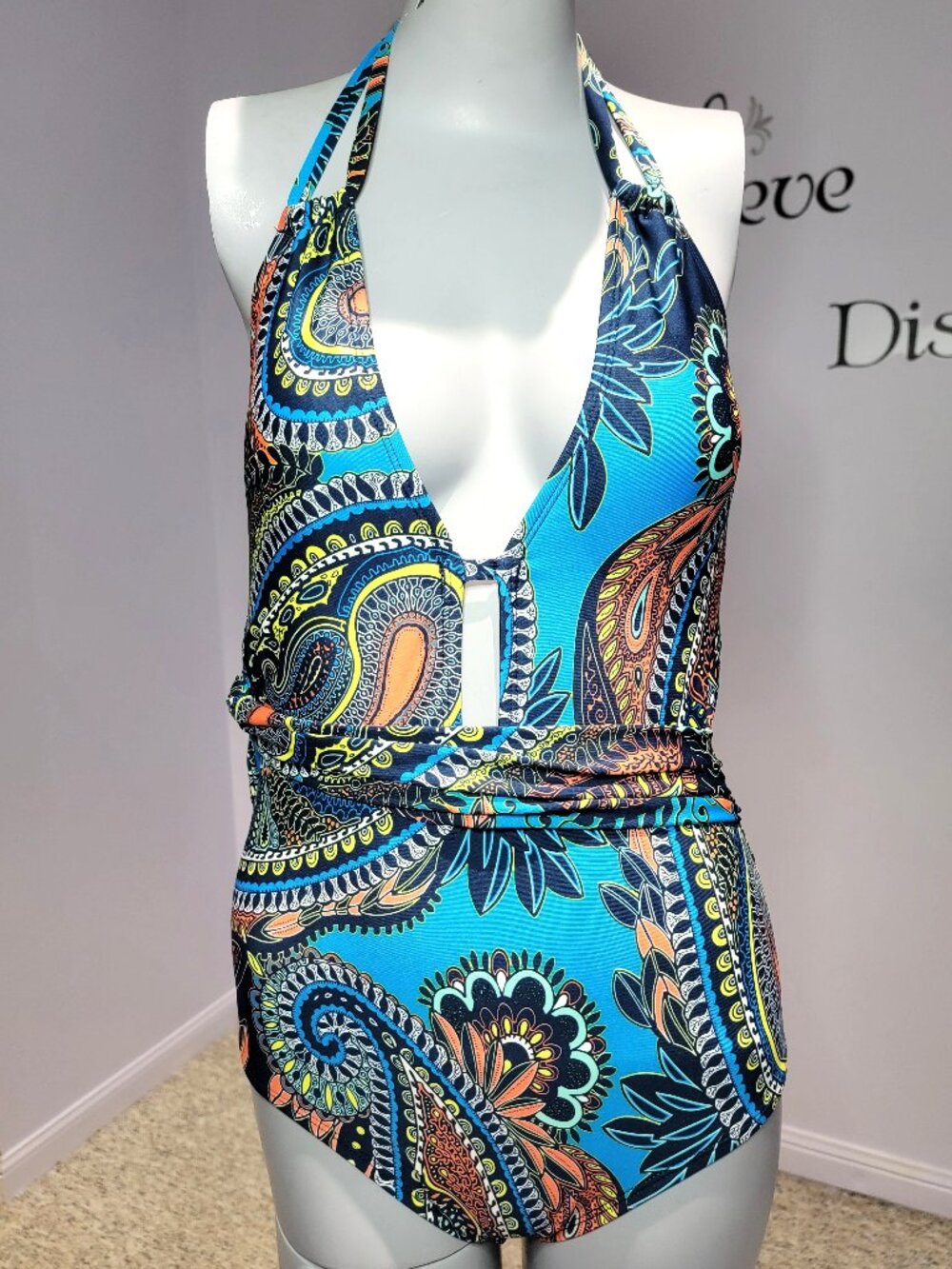 CleanWater Paisley One Piece Bathing Suit XS